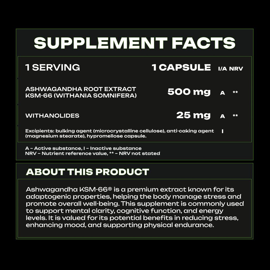 Ashwagandha KSM-66® – 90 Cap