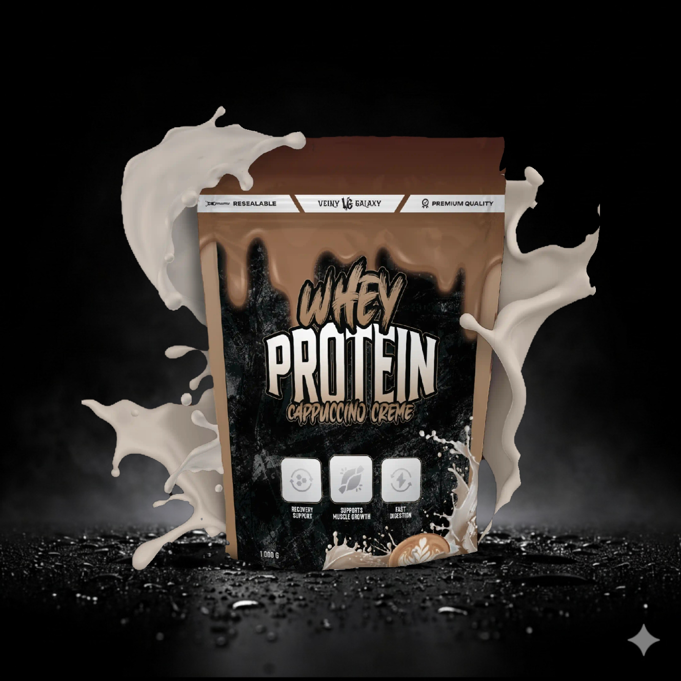 CAPPUCCINO CREME BIAŁKO WPC 80 , 1KG